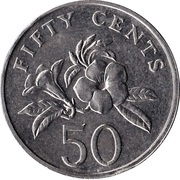 50 Cents ribbon downwards reverse image