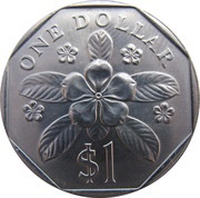 1 Dollar, Singapore, 1985-1987 reverse image