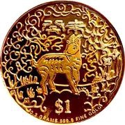 1 Dollar Year of the Goat reverse image