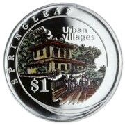 1 Dollar Springleaf, Singapore, 2005 reverse image