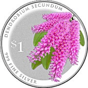 1 Dollar Dendrobium Secundum, Singapore, 2016 reverse image