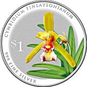 1 Dollar Cymbidium Finlaysonianum, Singapore, 2016 reverse image