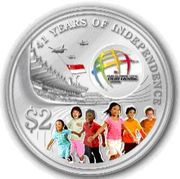 2 Dollars 41st Anniversary of Independence, Singapore, 2006 reverse image