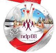 2 Dollars 43rd Anniversary of Independence, Singapore, 2008 reverse image