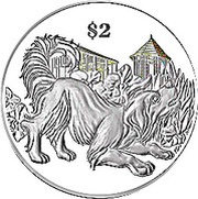 2 Dollars Year of the Dog reverse image