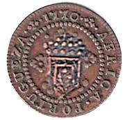10 Reis - Maria II Countermark "CROWNED SHIELD" over "5 Reis José" obverse image