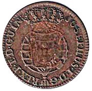10 Reis - Maria II Countermark "CROWNED SHIELD" over "5 Reis José" reverse image