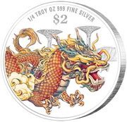 2 Dollars Year of the Dragon, Singapore, 2024 reverse image