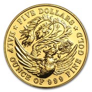 5 Dollars Gold Bullion, Singapore, 1983-1984 reverse image