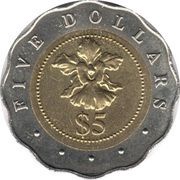 5 Dollars Vanda Miss Joaquim reverse image