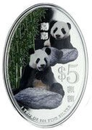 5 Dollars Giant Panda, Singapore, 2012 reverse image