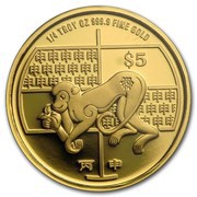 5 Dollars Year of the Monkey, Singapore, 2016 reverse image