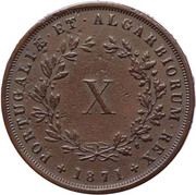 X Réis - Luíz I, Angola, 1871-1874 reverse image