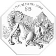 5 Dollars Year of the Dog, Singapore, 2018 reverse image