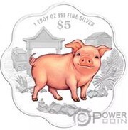 5 Dollars Year of the Pig, Singapore, 2019 reverse image