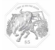 5 Dollars Year of the Ox, Singapore, 2021 reverse image