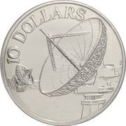 10 Dollars Communication Satellite (Nickel reverse image