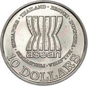 10 Dollars ASEAN, Singapore, 1987 reverse image