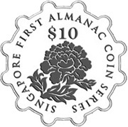 10 Dollars 1st Almanac Coin Series, Singapore, 2014 reverse image