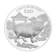 20 Dollars Year of the Pig, Singapore, 2019 reverse image