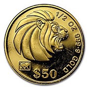 50 Dollars Gold Bullion, Singapore, 1990-1995 reverse image