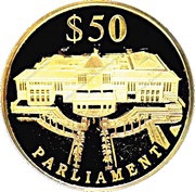 50 Dollars Parliament, Singapore, 1999 reverse image