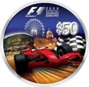 50 Dollars Singapore Grand Prix, Singapore, 2008 reverse image