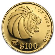 100 Dollars Gold Bullion, Singapore, 1990-1995 reverse image