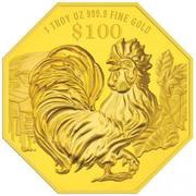 100 Dollars Year of the Rooster, Singapore, 2017 reverse image