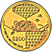 200 Dollars Year of the Rat, Singapore, 2008 reverse image