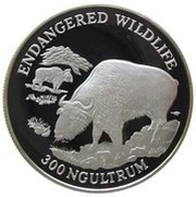 300 Ngultrum Takin, Bhutan, 1993 reverse image