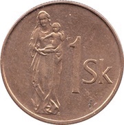 1 Koruna, Slovakia, 1993-2008 reverse image