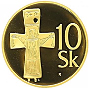 10 Korún Gold Proof reverse image