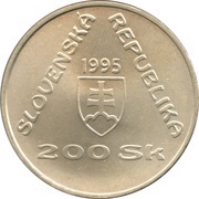 200 Korún Electric Tram in Bratislava obverse image