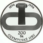 200 Korún Olympic Oval Track reverse image