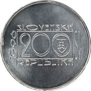 200 Korún Jozef Cíger Hronský obverse image