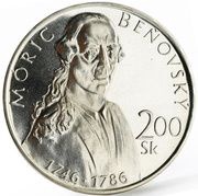 200 Korún Móric Beňovský, Slovakia, 1996 reverse image