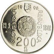 200 Korún 150 Years Slovak Revolt to 1848 obverse image