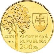 200 Korún Alexander Dubček - Pattern obverse image