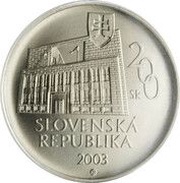 200 Korún Birth of Imrich Karvaš obverse image