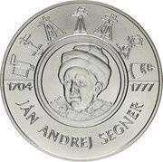 200 Korún Ján Andrej Segner, Slovakia, 2004 reverse image