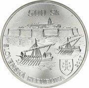500 Korún Komárno Fortress obverse image