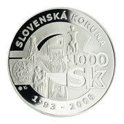 1000 Korún Farewell To The Slovak Koruna, Slovakia, 2008 reverse image
