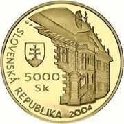 5000 Korun UNESCO World Heritage - Bardejov obverse image