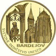 5000 Korun UNESCO World Heritage - Bardejov reverse image