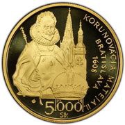 5000 Korun Matthias II, Slovakia, 2008 reverse image