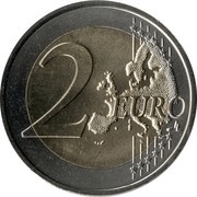 2 Euros European Union Flag, Slovakia, 2015 reverse image