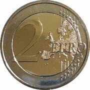 2 Euros Steam engine for draining mines, Slovakia, 2022 reverse image
