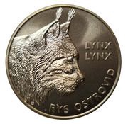 5 Euros The Eurasian lynx reverse image