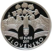 10 Euros Memorandum of the Slovak Nation obverse image